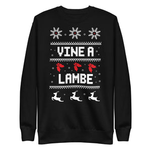 VINE A LAMBE CHRISTMAS SWEATER Unisex Fleece Sweater